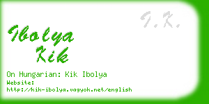 ibolya kik business card